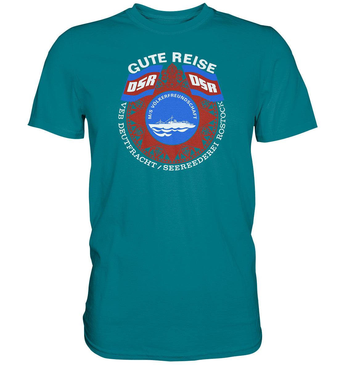 DDR Ostalgie Shirt Unisex • MS VÖLKERFREUNDSCHAFT - dunkel
