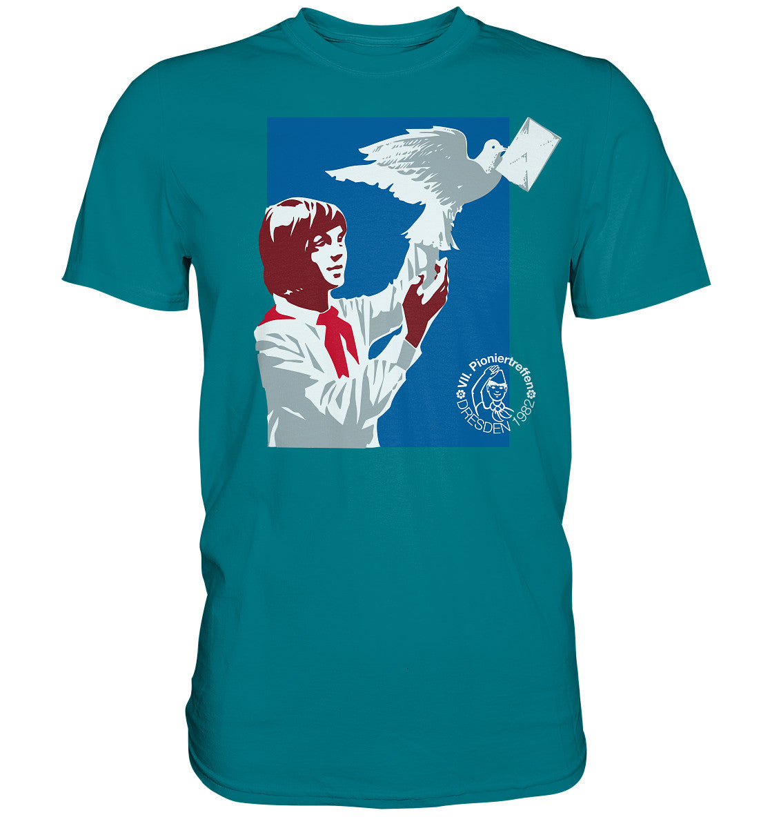 DDR Ostalgie Shirt Unisex • GEDENKBLATT - FRIEDEN, DRESDEN 1982