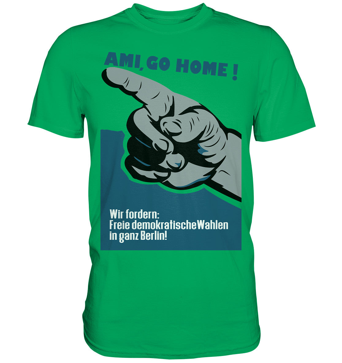 DDR Ostalgie Shirt Unisex • AMI GO HOME! ORIGINALPLAKAT 1950