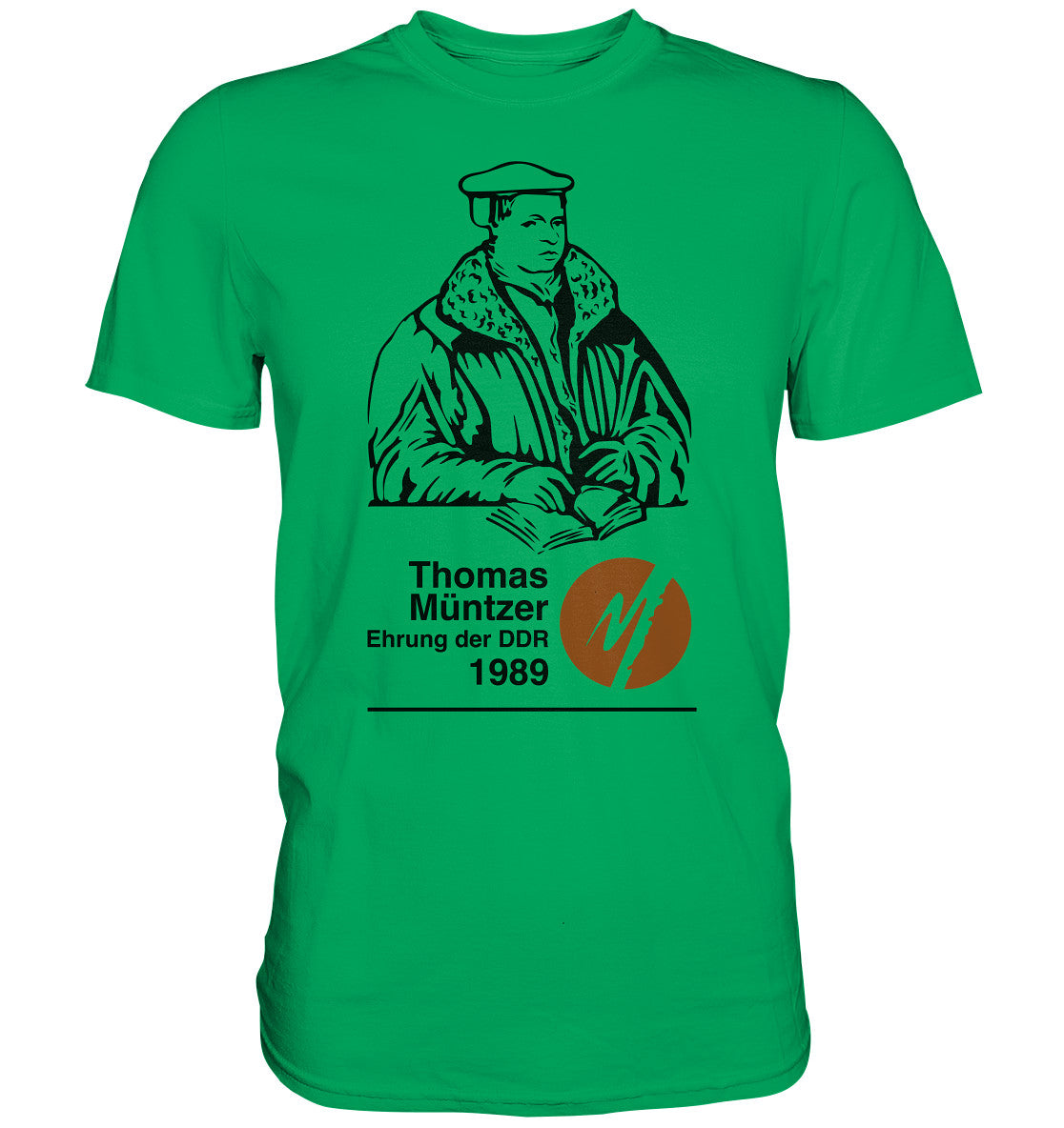 DDR Ostalgie Shirt Unisex • THOMAS MÜNTZER - EHRUNG DER DDR 1990
