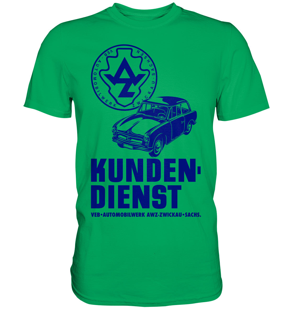 DDR Ostalgie Shirt Unisex • P70 KUNDENDIENST VEB AWZ ZWICKAU