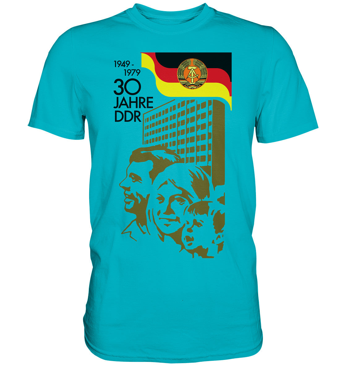 DDR Ostalgie Shirt Unisex • 30 JAHRE DDR - BRIEFMARKE
