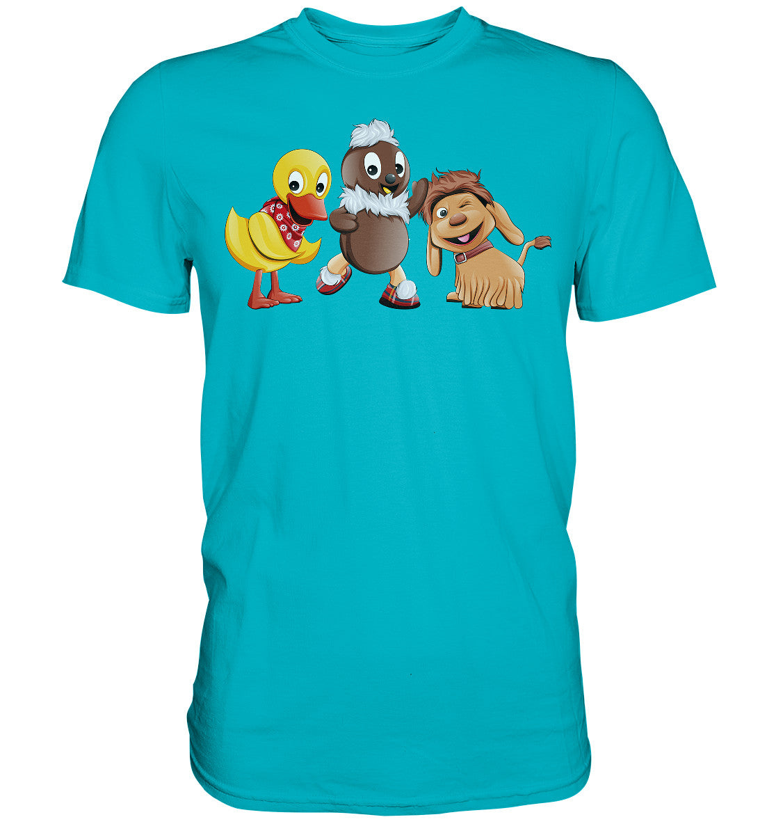DDR Ostalgie Shirt Unisex • UNSER SANDMÄNNCHEN - PITTI, MOPPI & SCHNATTERINCHEN