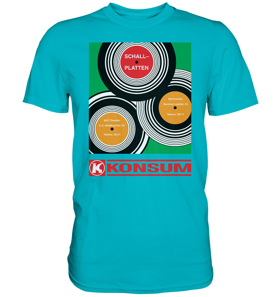 PREMIUM SHIRT UNISEX • KONSUM SCHALLPLATTEN DRESDEN