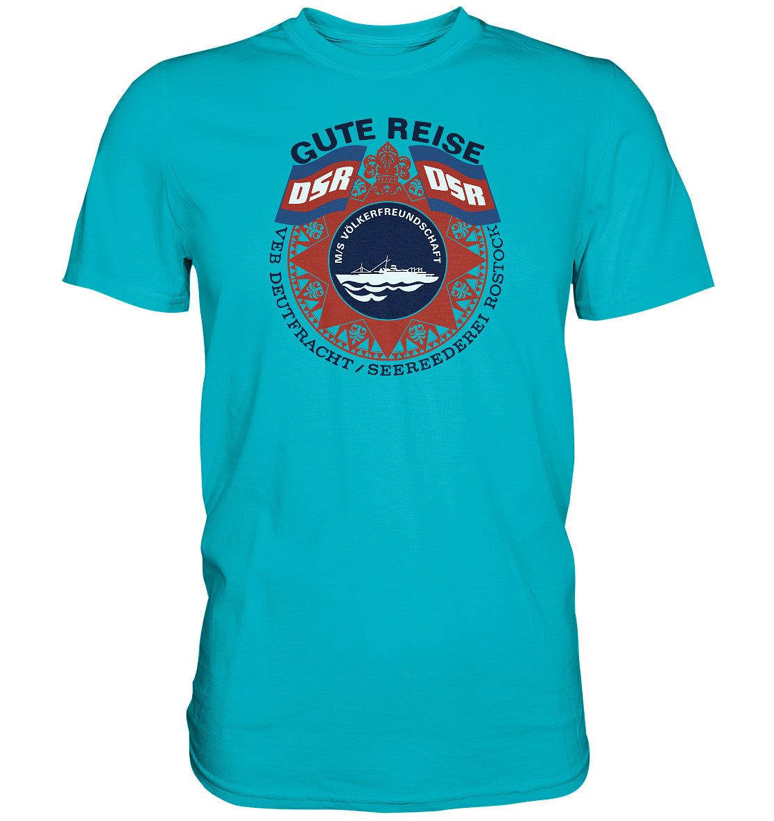 DDR Ostalgie Shirt Unisex • MS VÖLKERFREUNDSCHAFT- hell