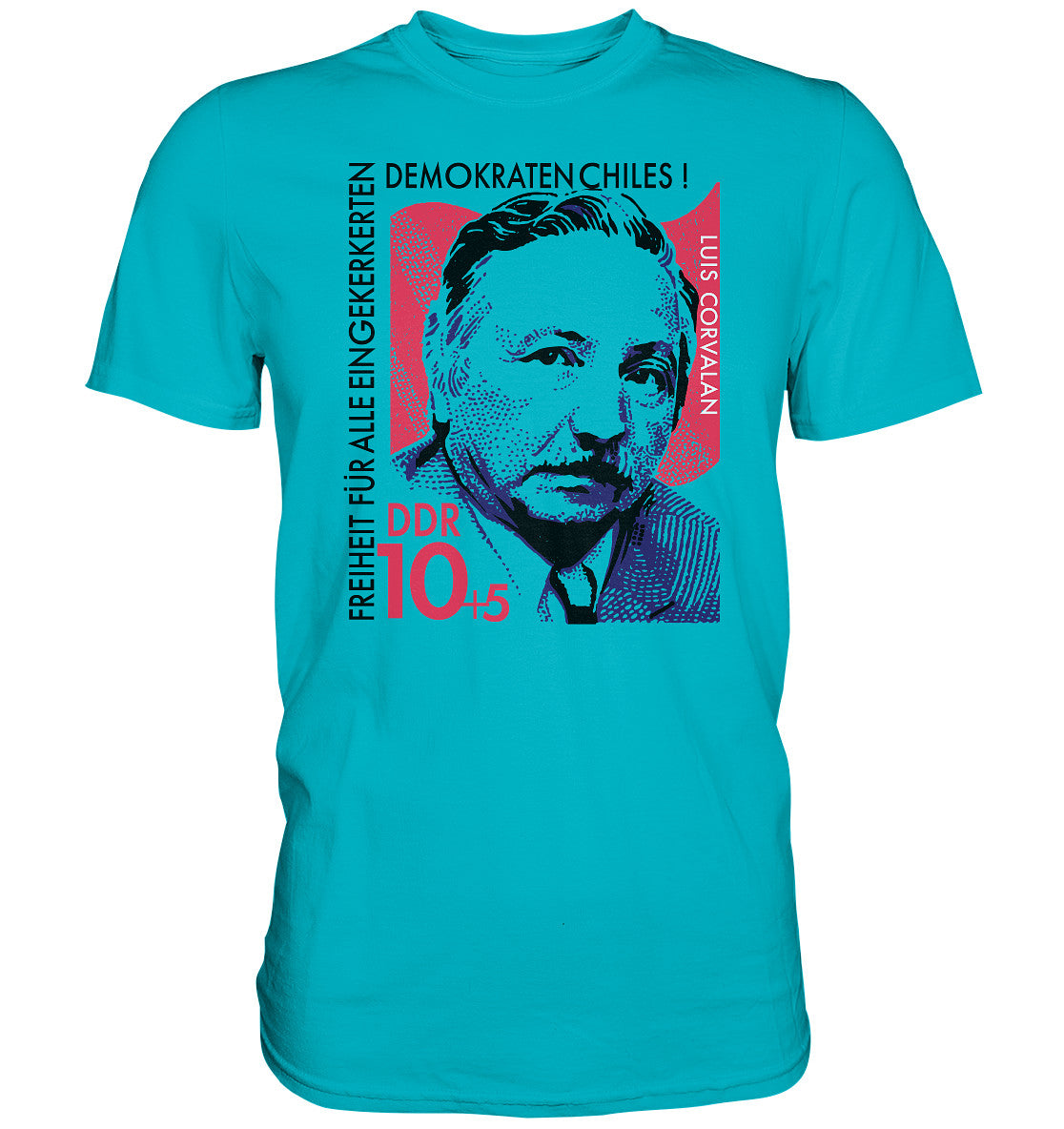 DDR Ostalgie Shirt Unisex • DDR BRIEFMARKE - FREIHEIT FÜR LUIS CORVALAN