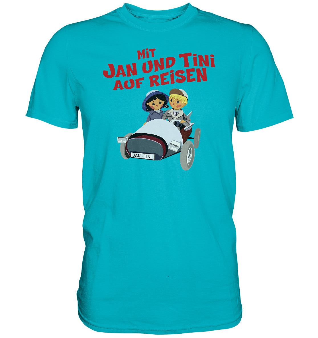 DDR Ostalgie Shirt Unisex • MIT JAN UND TINI AUF REISEN