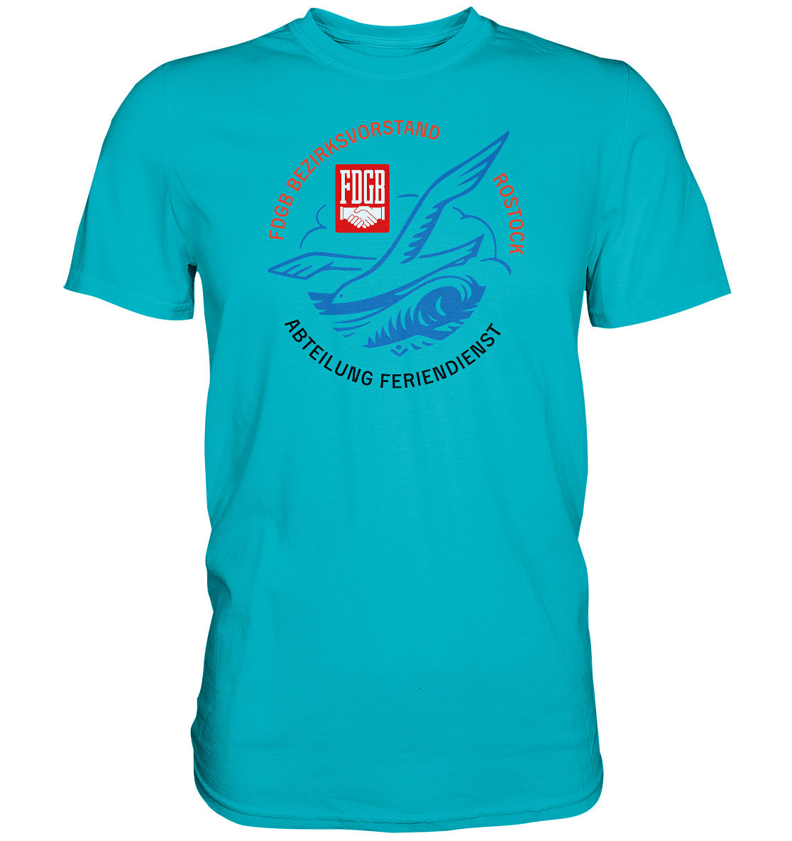 DDR Ostalgie Shirt Unisex • FDGB FERIENDIENST ROSTOCK