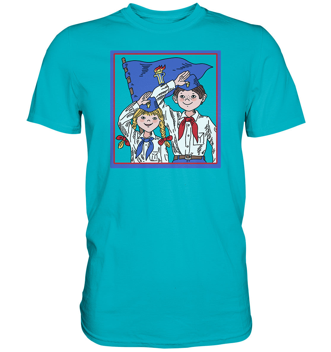 PREMIUM SHIRT UNISEX • JUNGE PIONIERE - ORIGINAL ILLUSTRATION