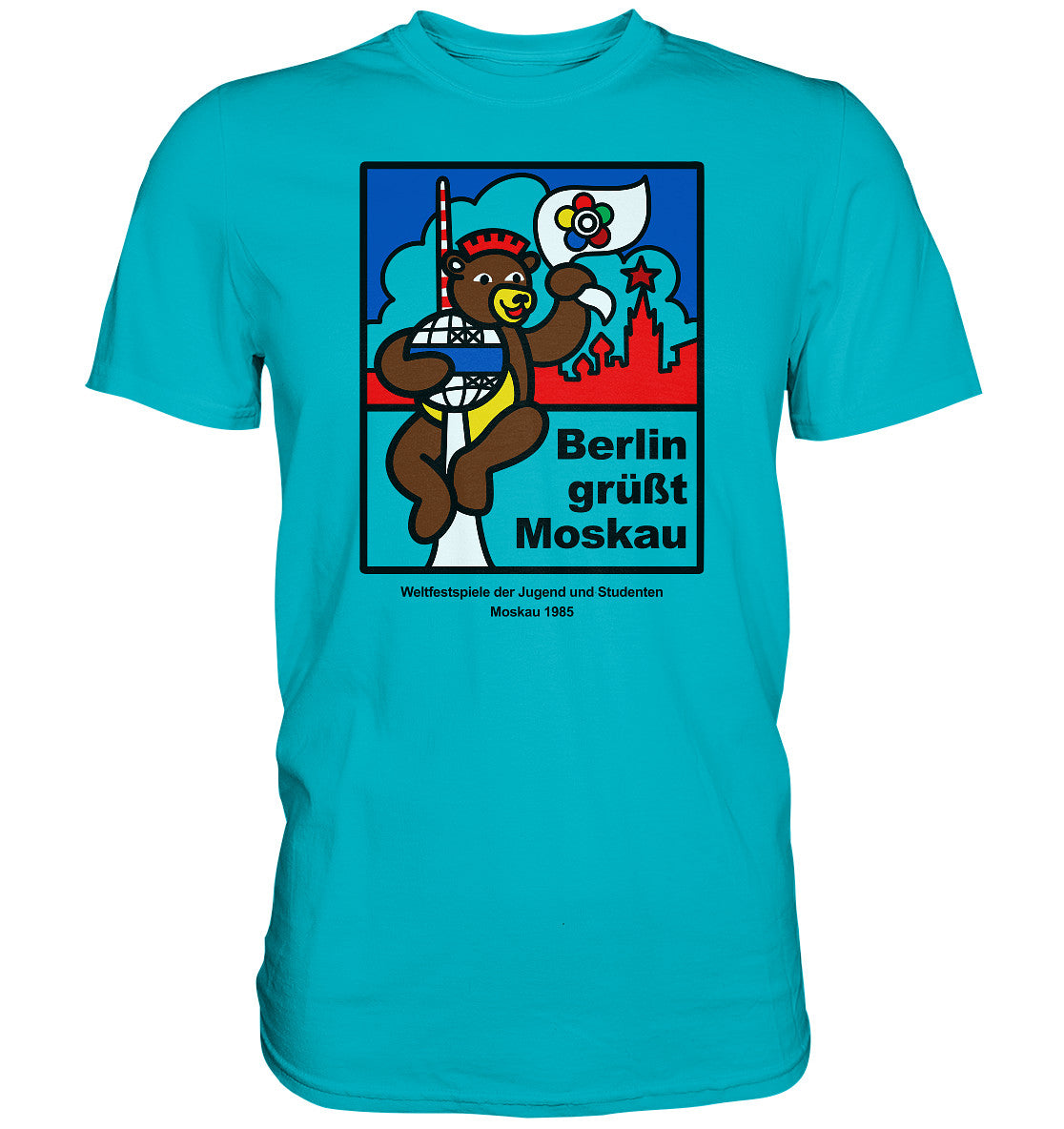 DDR Ostalgie Shirt Unisex • WELTFESTSPIELE DER JUGEND, MOSKAU 1985