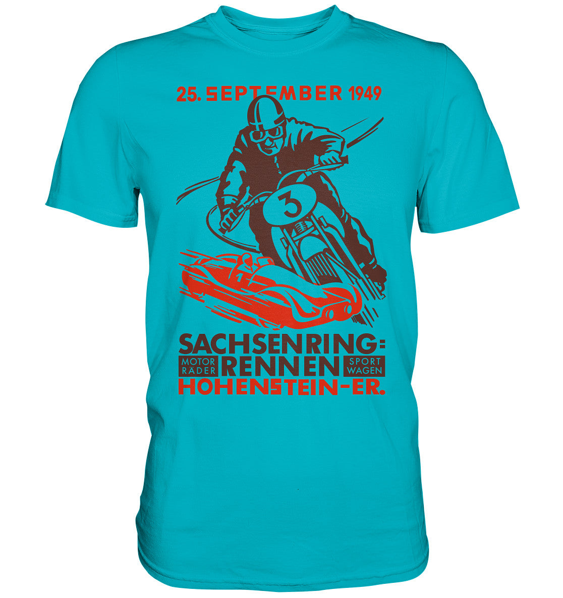 DDR Ostalgie Shirt Unisex • SACHSENRING-RENNEN 1949 - hell