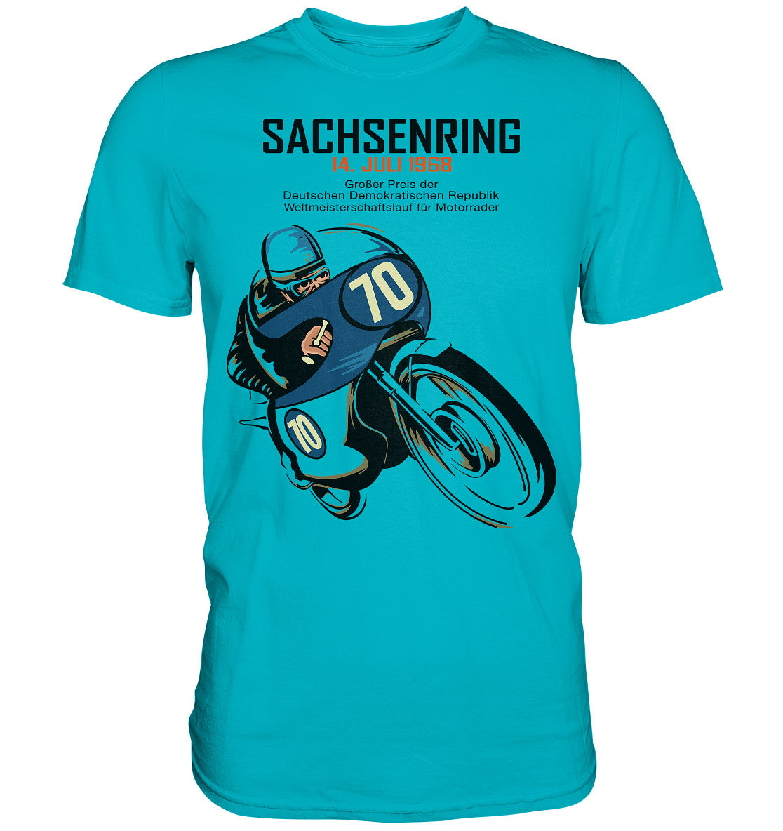 DDR Ostalgie Shirt Unisex • SACHSENRING 1968 - GROSSER PREIS DER DDR