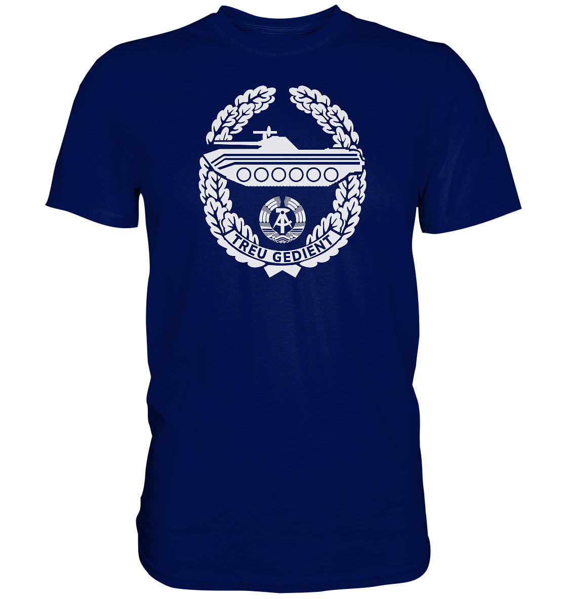 DDR Ostalgie Shirt Unisex • NVA-ORDEN - TREU GEDIENT - MOT. SCHÜTZENTRUPPEN