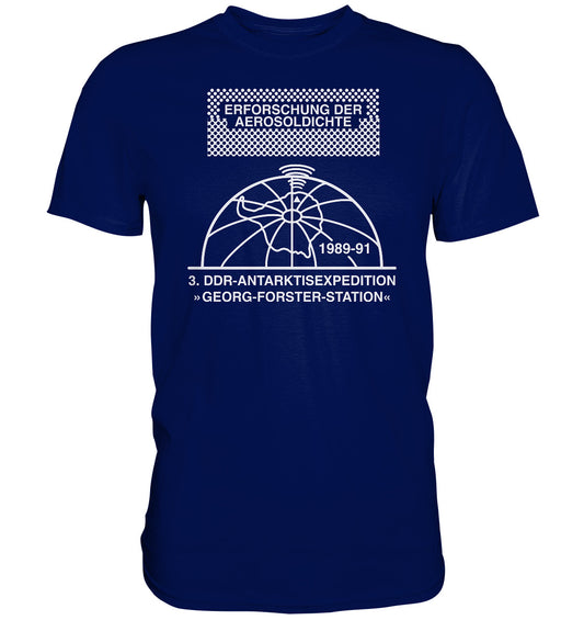 DDR Ostalgie Shirt Unisex • ANTARKTISEXPEDITION, ERFORSCHUNG DER AEROSOLDICHTE, 1989-1991