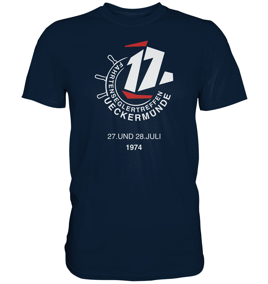 DDR Ostalgie Shirt Unisex • FAHRTENSEGLERTREFFEN UCKERMÜNDE 1974 - dunkel