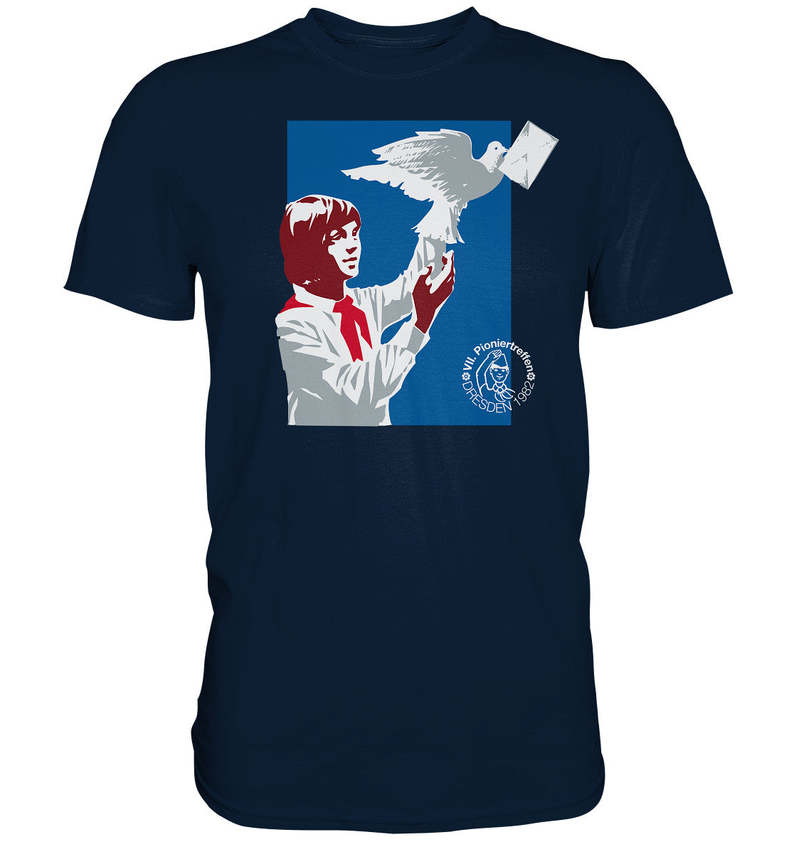 DDR Ostalgie Shirt Unisex • PIONIERE FÜR FRIEDEN - DRESDEN 1982
