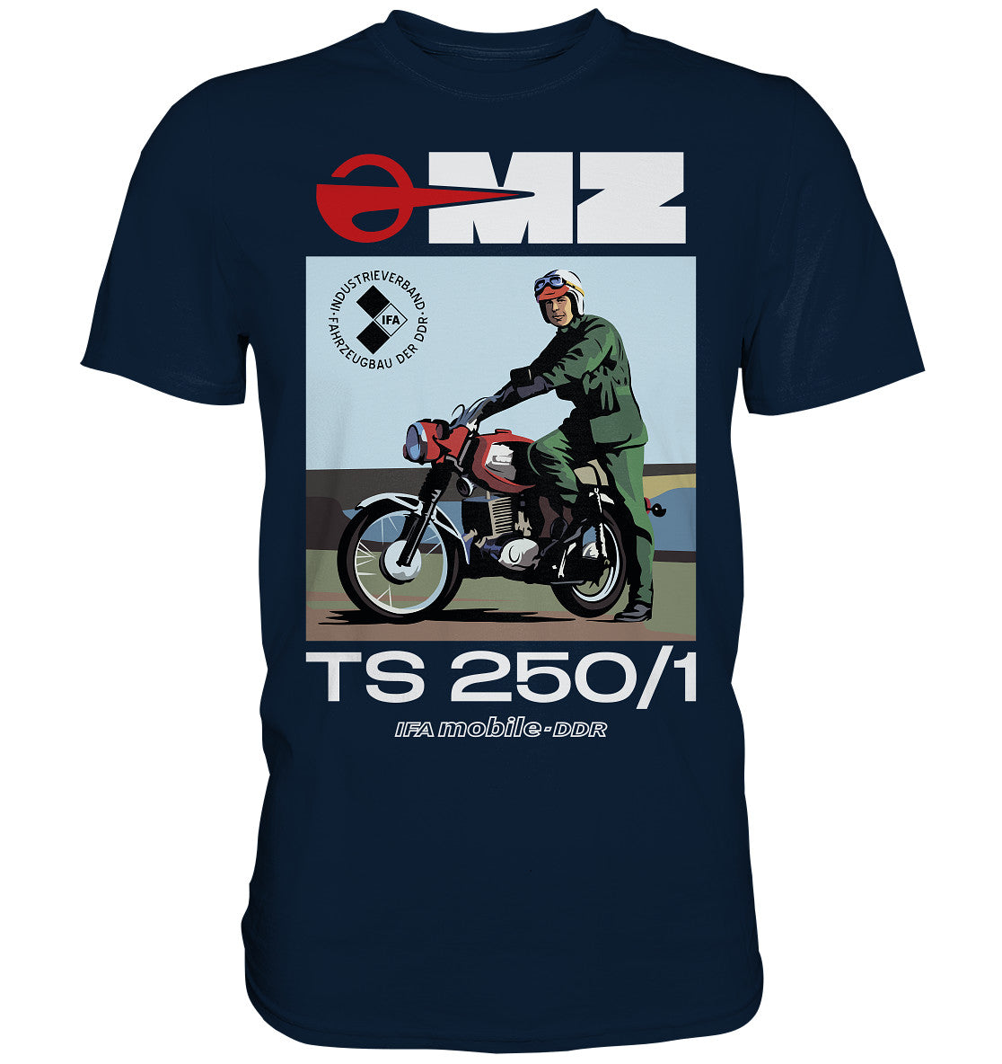 DDR Ostalgie Shirt Unisex • MZ TS 250 (ORIGINAL DDR-PLAKAT)