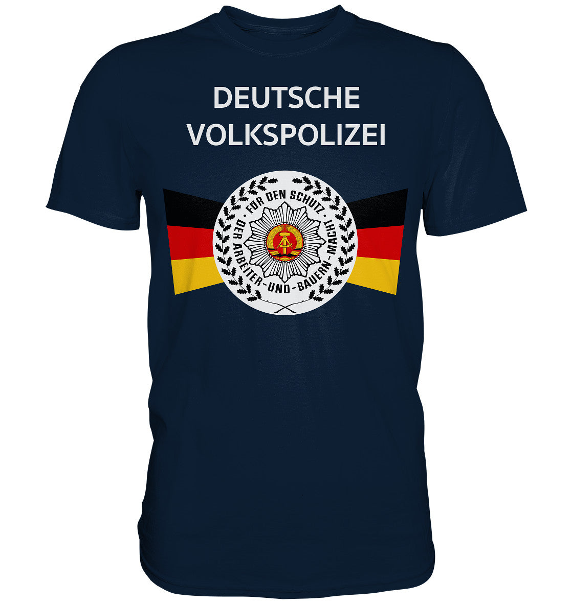 DDR Ostalgie Shirt Unisex • DEUTSCHE VOLKSPOLIZEI - ORIGINAL WIMPEL