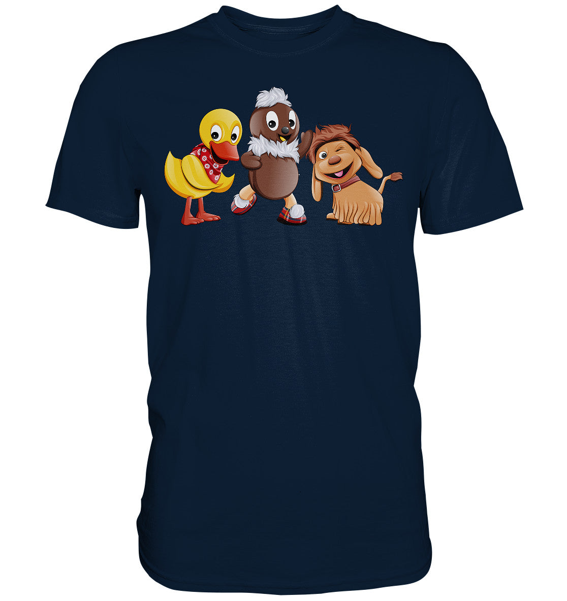 DDR Ostalgie Shirt Unisex • UNSER SANDMÄNNCHEN - PITTI, MOPPI & SCHNATTERINCHEN