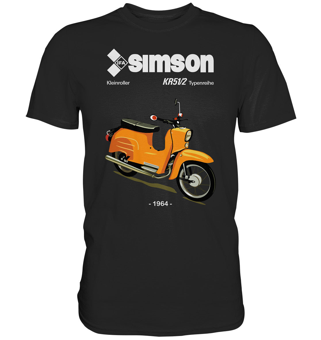 DDR Ostalgie Shirt Unisex • SIMSON SCHWALBE KR51-2 (ORIGINALPROSPEKT 1964)