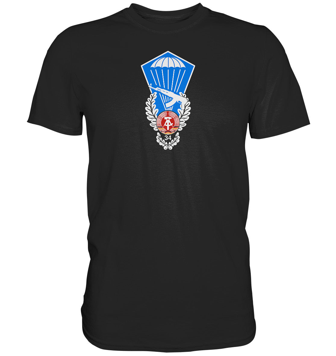 DDR Ostalgie Shirt Unisex • NVA SPRUNGABZEICHEN
