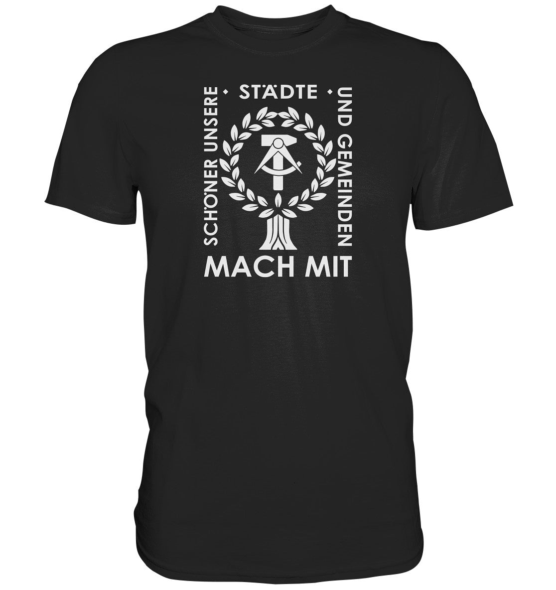 DDR Ostalgie Shirt Unisex • SCHÖNER UNSERE STÄDTE - dunkel