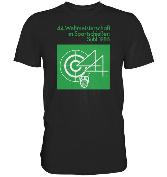 DDR Ostalgie Shirt Unisex • WELTMEISTERSCHAFT SPORTSCHIESSEN SUHL 1986
