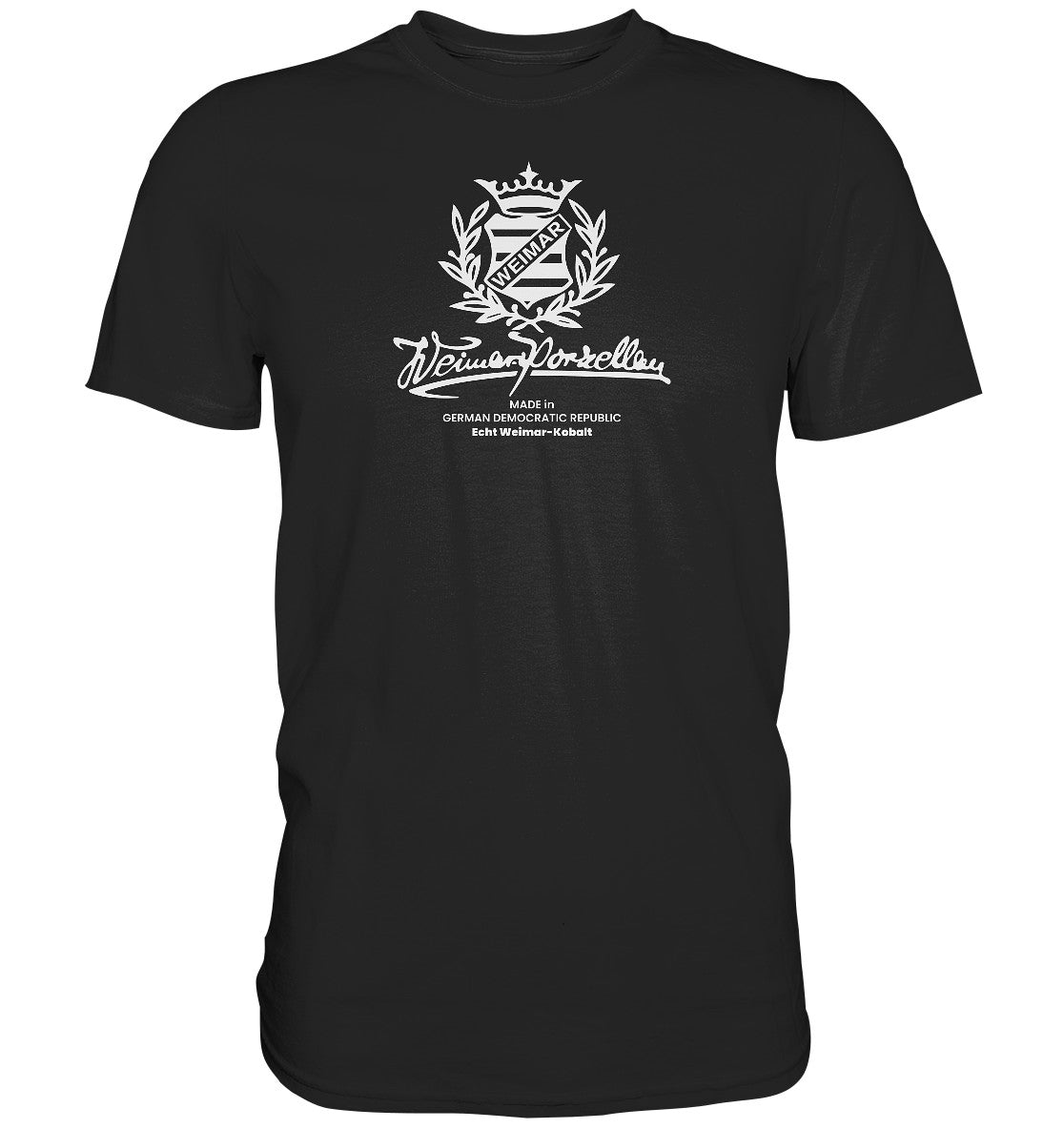 DDR Ostalgie Shirt Unisex • WEIMAR-PORZELLAN BLANKENHAIN monochrom
