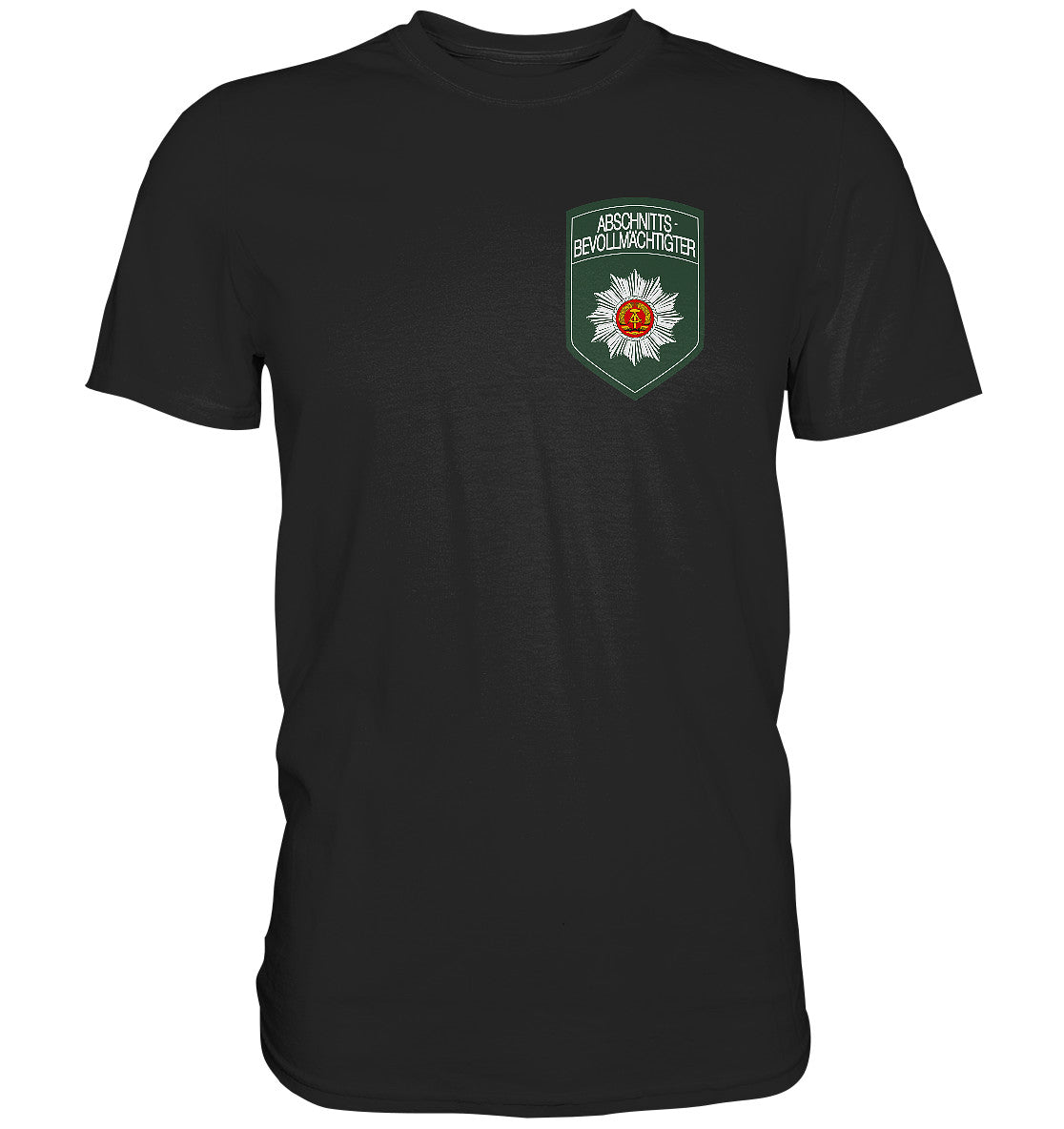 DDR Ostalgie Shirt Unisex • ABV - BRUST BADGE