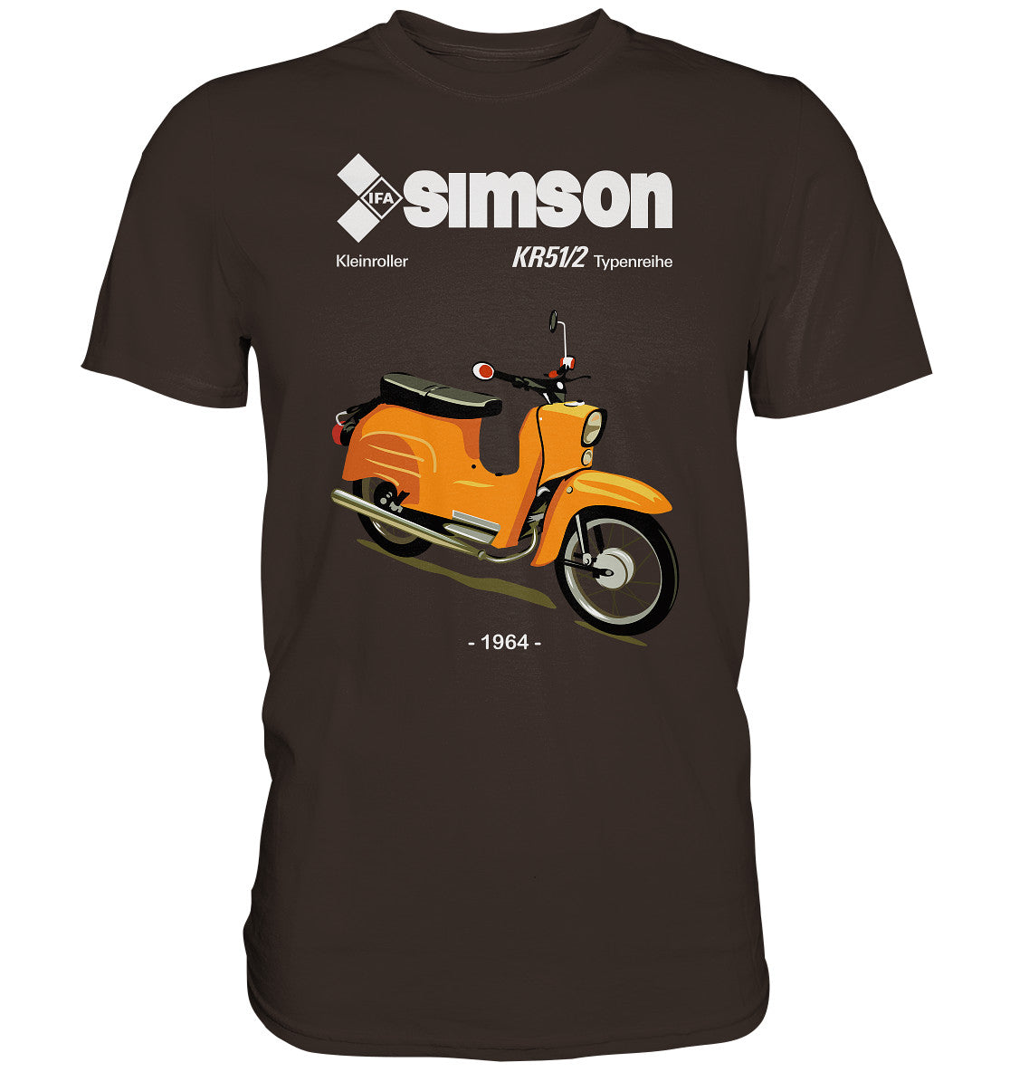 DDR Ostalgie Shirt Unisex • SIMSON SCHWALBE KR51-2 (ORIGINALPROSPEKT 1964)
