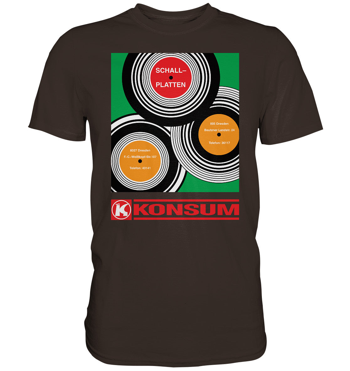 PREMIUM SHIRT UNISEX • KONSUM SCHALLPLATTEN DRESDEN