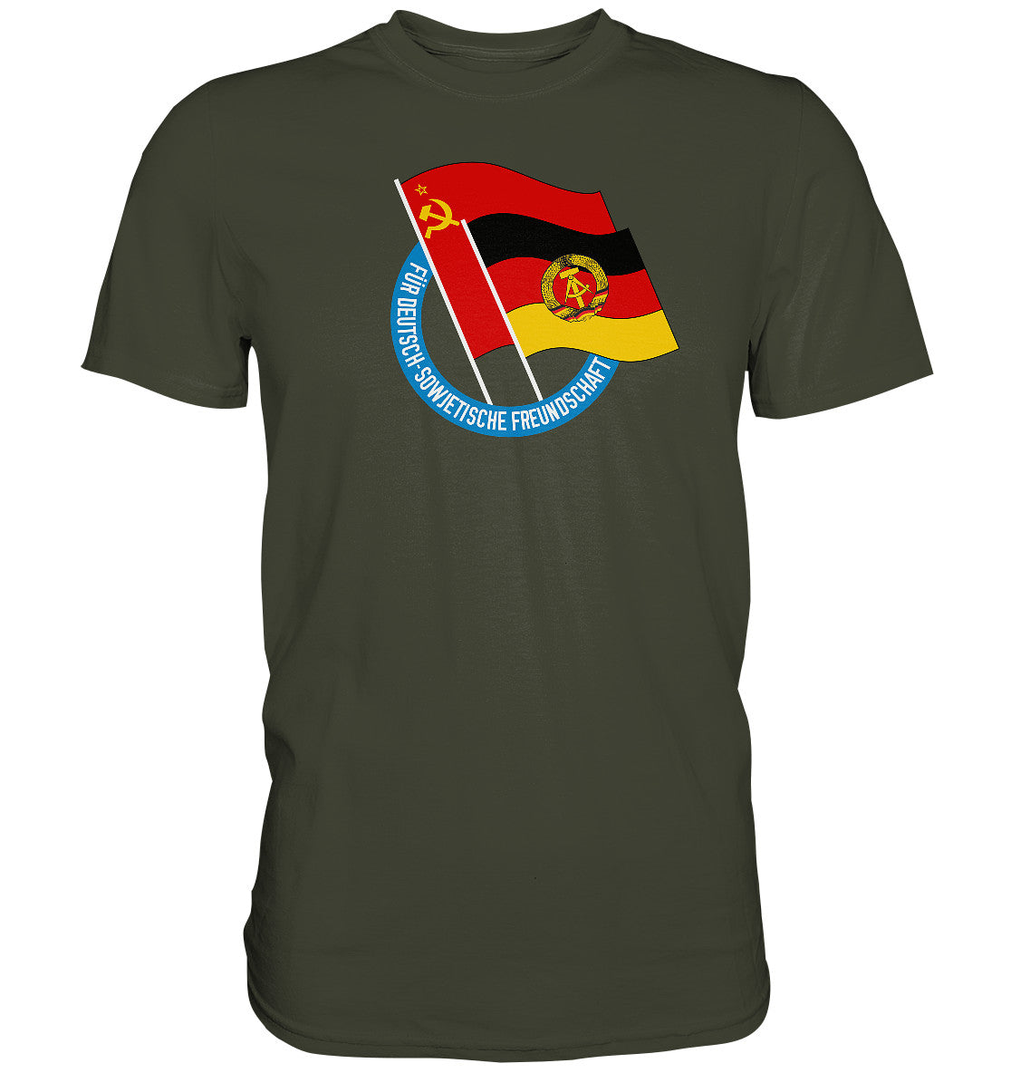 DDR Ostalgie Shirt Unisex • DEUTSCH SOWJETISCHE FREUNDSCHAFT - dunkel
