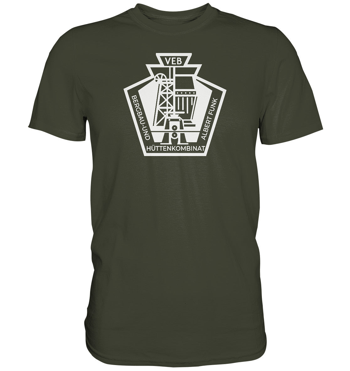 DDR Ostalgie Shirt Unisex • BERGBAU- UND HÜTTENKOMBINAT FREIBERG