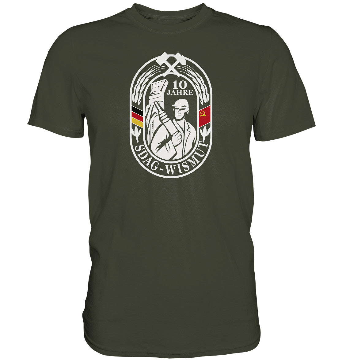 DDR Ostalgie Shirt Unisex • 10 JAHRE SDAG WISMUT