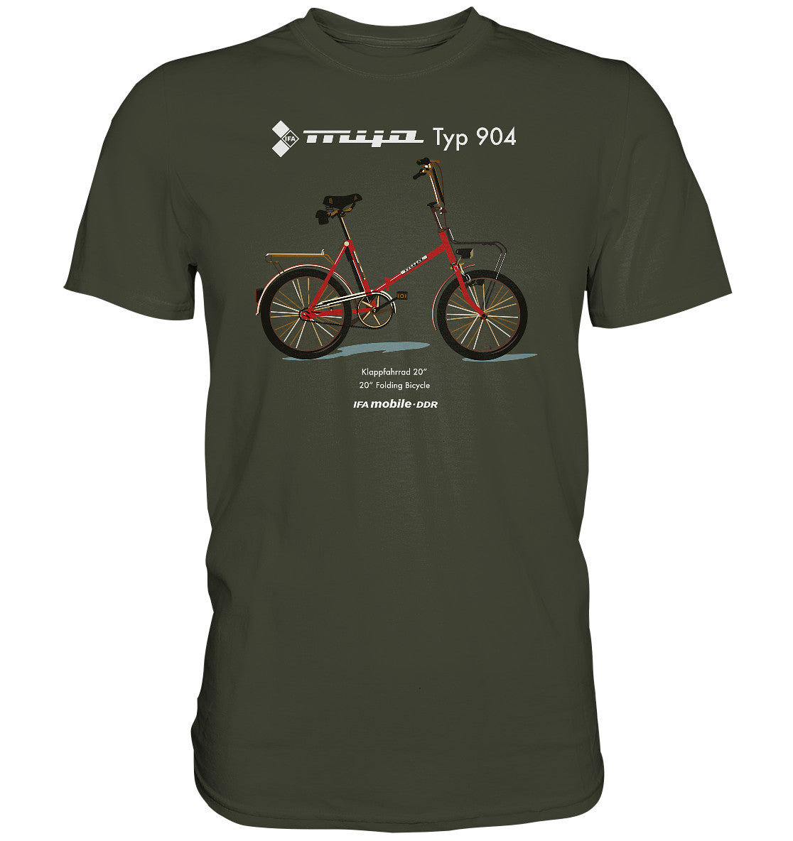 DDR Ostalgie Shirt Unisex • MIFA KLAPPRAD TYP 904 - ORIGINAL WERBUNG