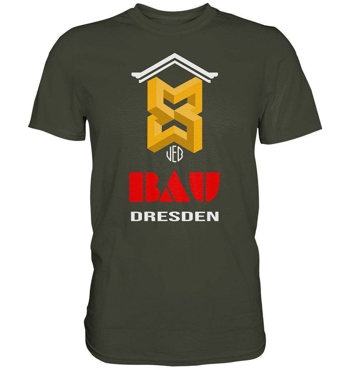 DDR Ostalgie Shirt Unisex • VEB BAU DRESDEN