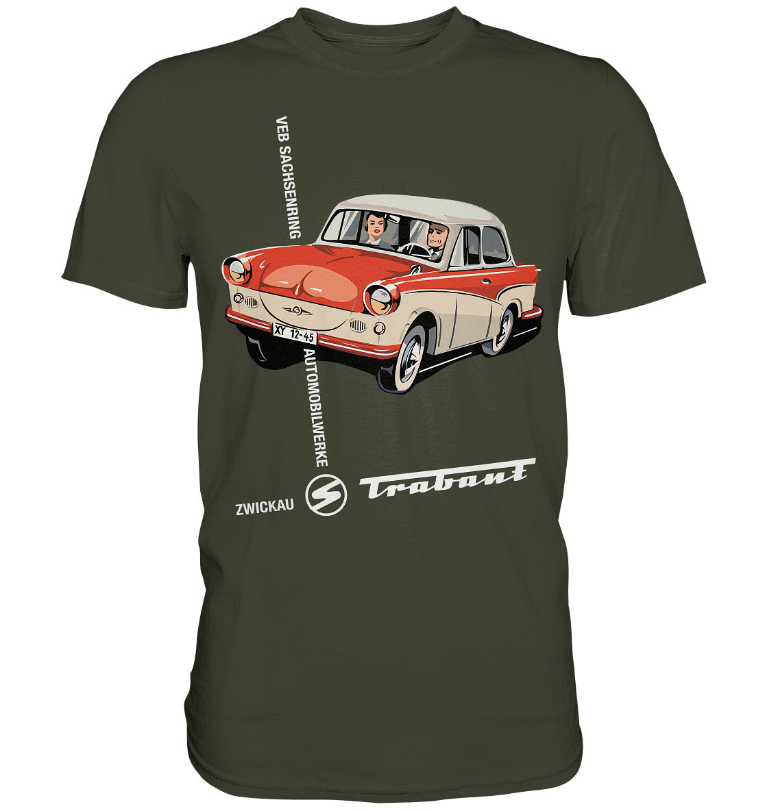 DDR Ostalgie Shirt Unisex • VEB SACHSENRING ZWICKAU TRABANT