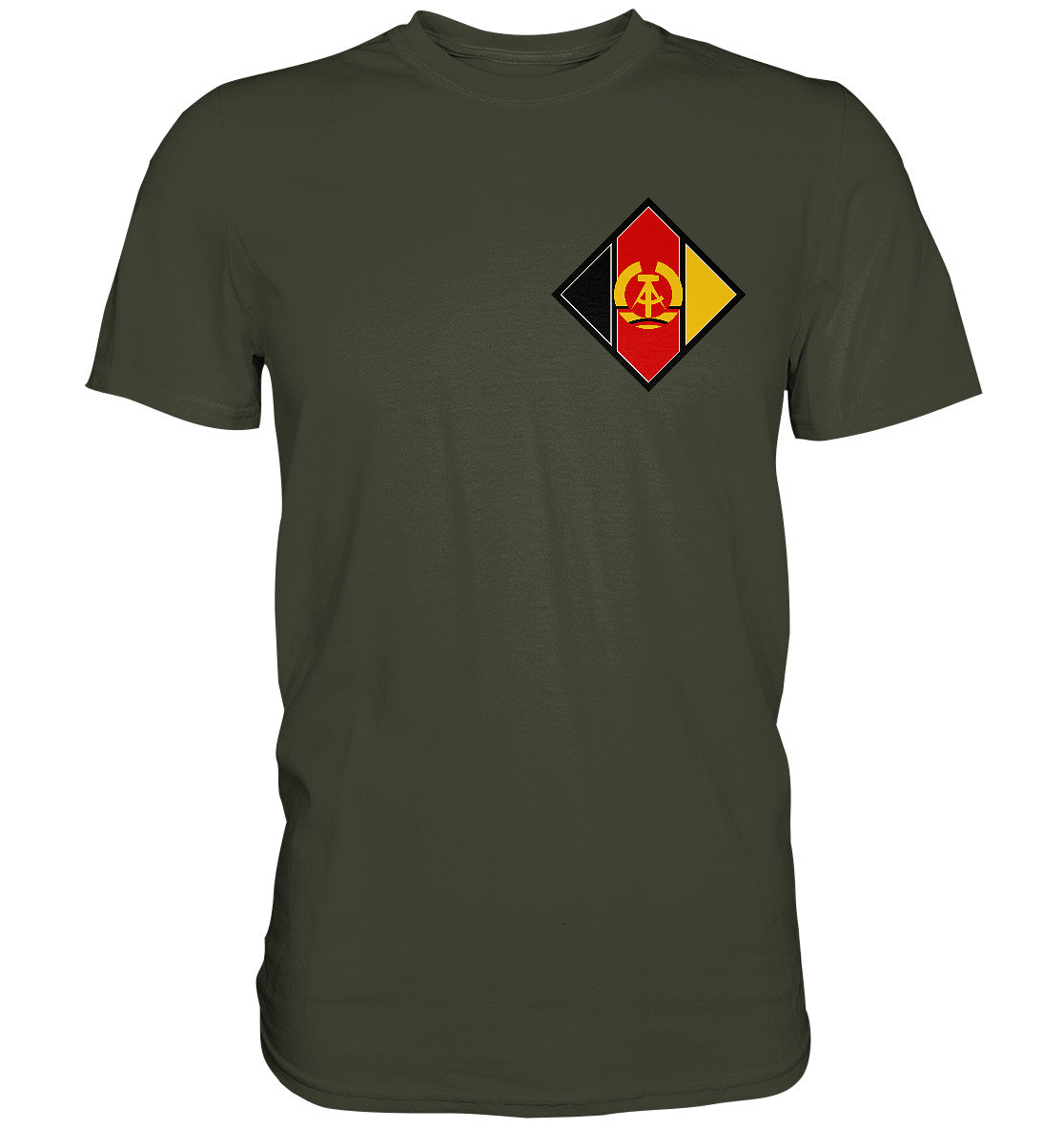 DDR Ostalgie Shirt Unisex • NVA LUFSTSTREITKRÄFTE - BRUST BADGE