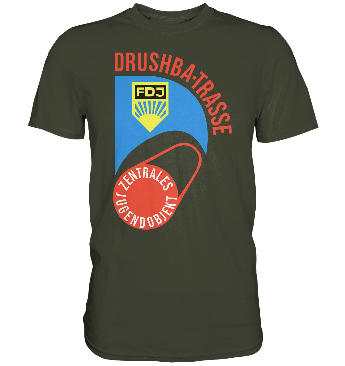 DDR Ostalgie Shirt Unisex • DRUSCHBA TRASSE