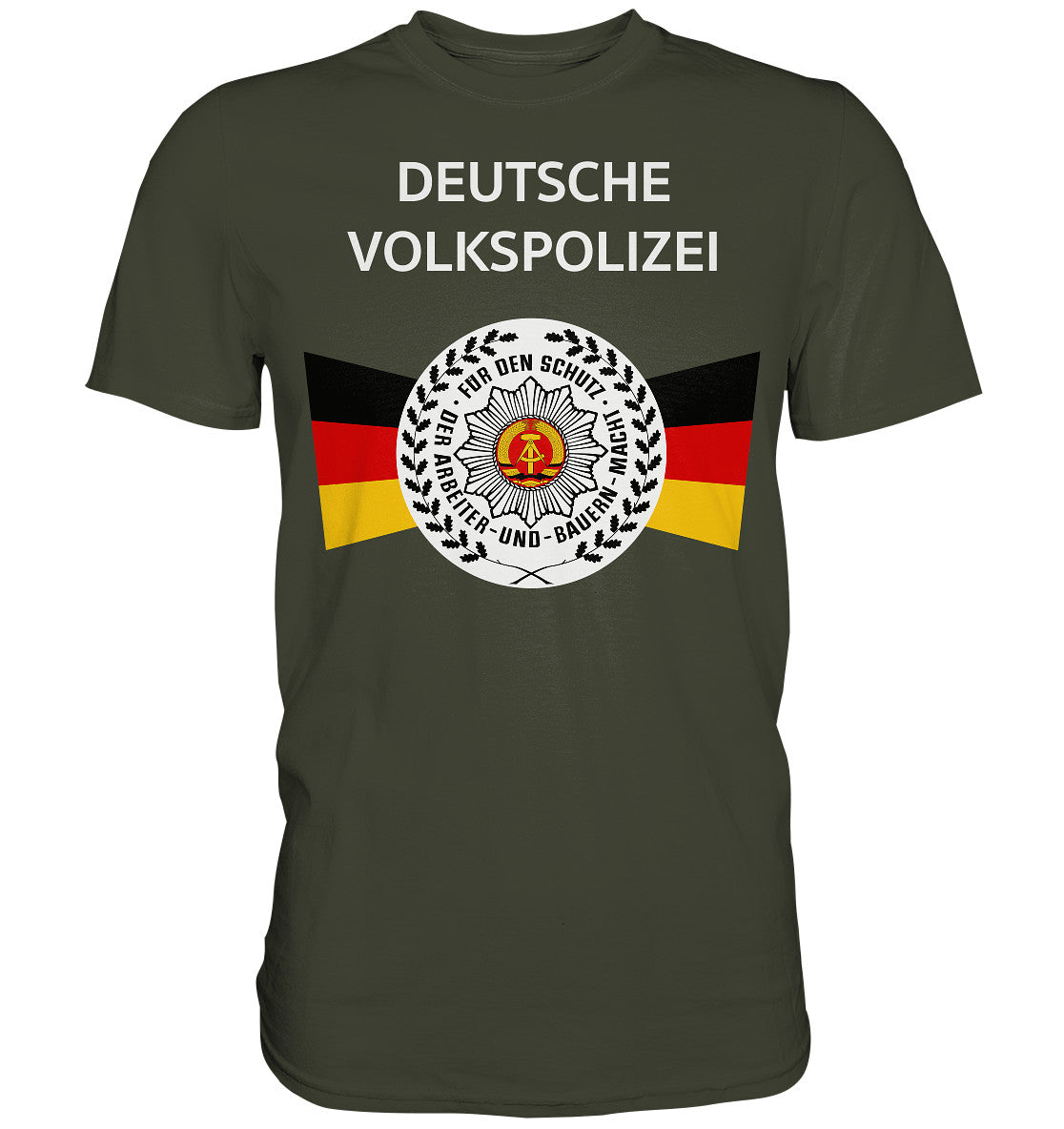 DDR Ostalgie Shirt Unisex • DEUTSCHE VOLKSPOLIZEI - ORIGINAL WIMPEL