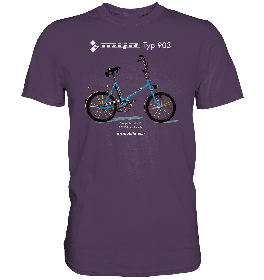 DDR Ostalgie Shirt Unisex • MIFA KLAPPRAD TYP 903 - ORIGINAL WERBUNG
