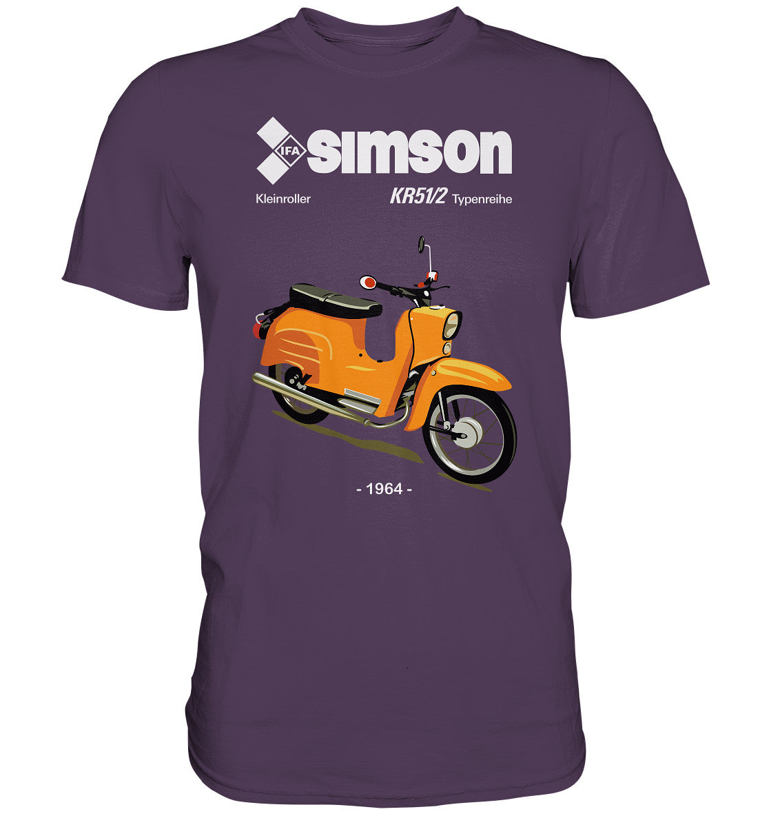 DDR Ostalgie Shirt Unisex • SIMSON SCHWALBE KR51-2 (ORIGINALPROSPEKT 1964)