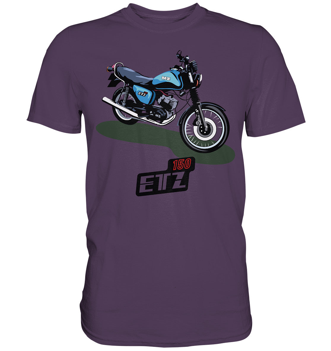 DDR Ostalgie Shirt Unisex • MZ ETZ 150 BLAU (ORIGINAL DDR-PLAKAT)