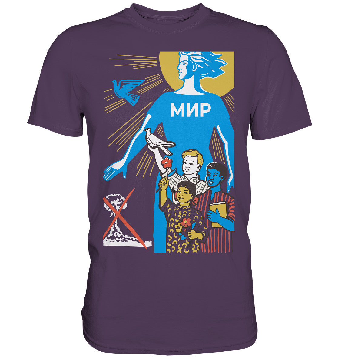 DDR Ostalgie Shirt Unisex • MIR - FRIEDEN (ORIGINAL-PLAKAT)