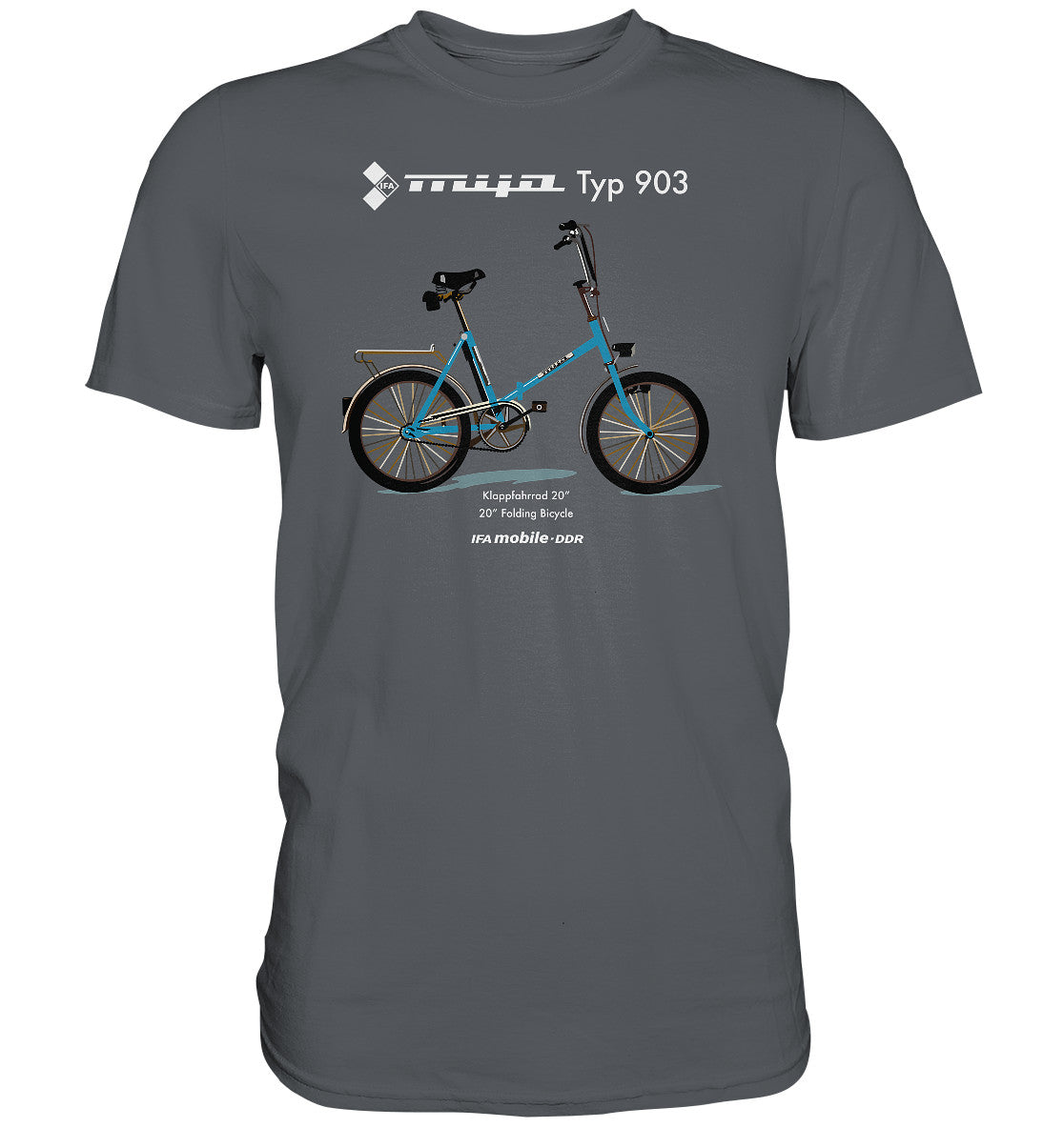 DDR Ostalgie Shirt Unisex • MIFA KLAPPRAD TYP 903 - ORIGINAL WERBUNG