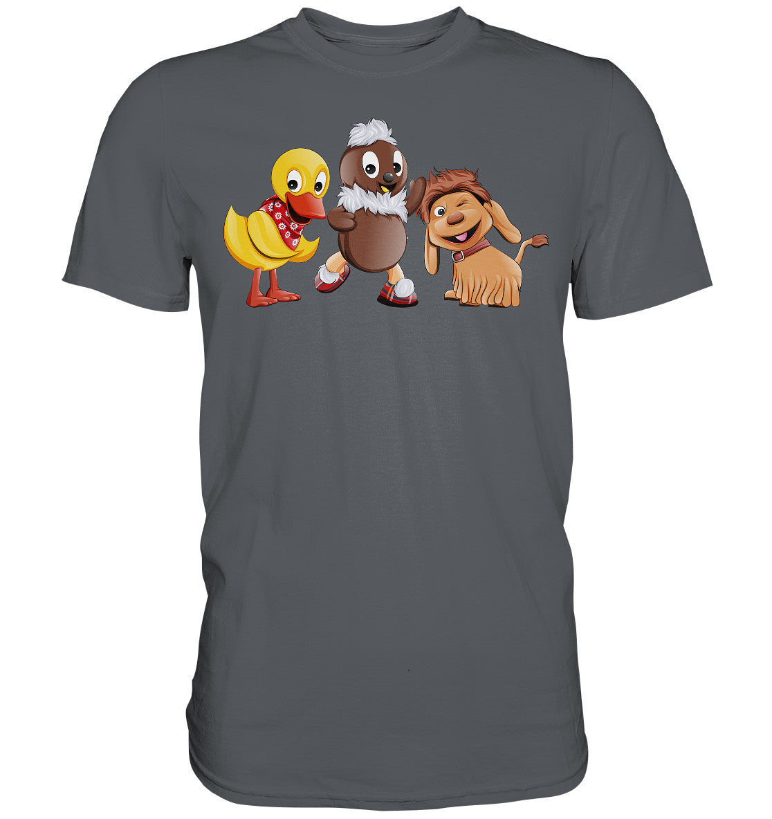 DDR Ostalgie Shirt Unisex • UNSER SANDMÄNNCHEN - PITTI, MOPPI & SCHNATTERINCHEN