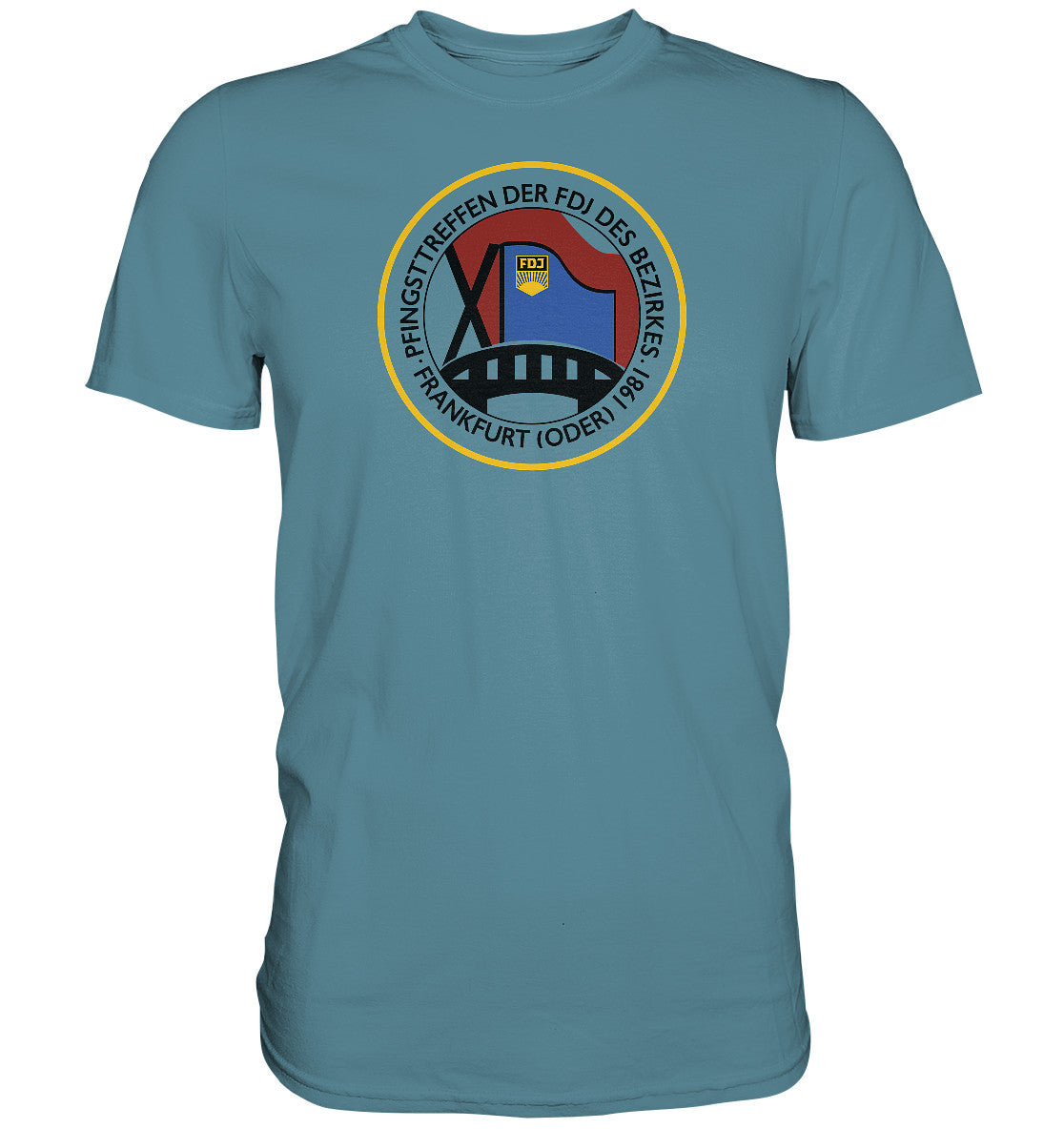 DDR Ostalgie Shirt Unisex • FDJ PFINGSTTREFFEN FRANKFURT ODER - 1981