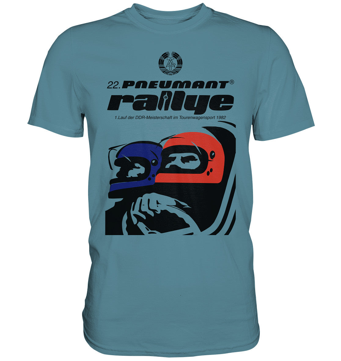 DDR Ostalgie Shirt Unisex • 22. PNEUMANT RALLYE 1982 (ORIGINAL DDR-PLAKAT)