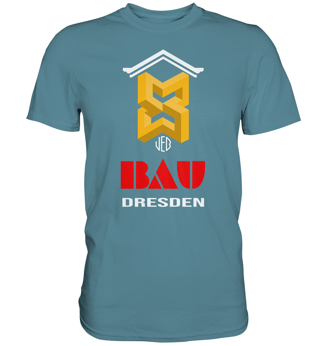 DDR Ostalgie Shirt Unisex • VEB BAU DRESDEN