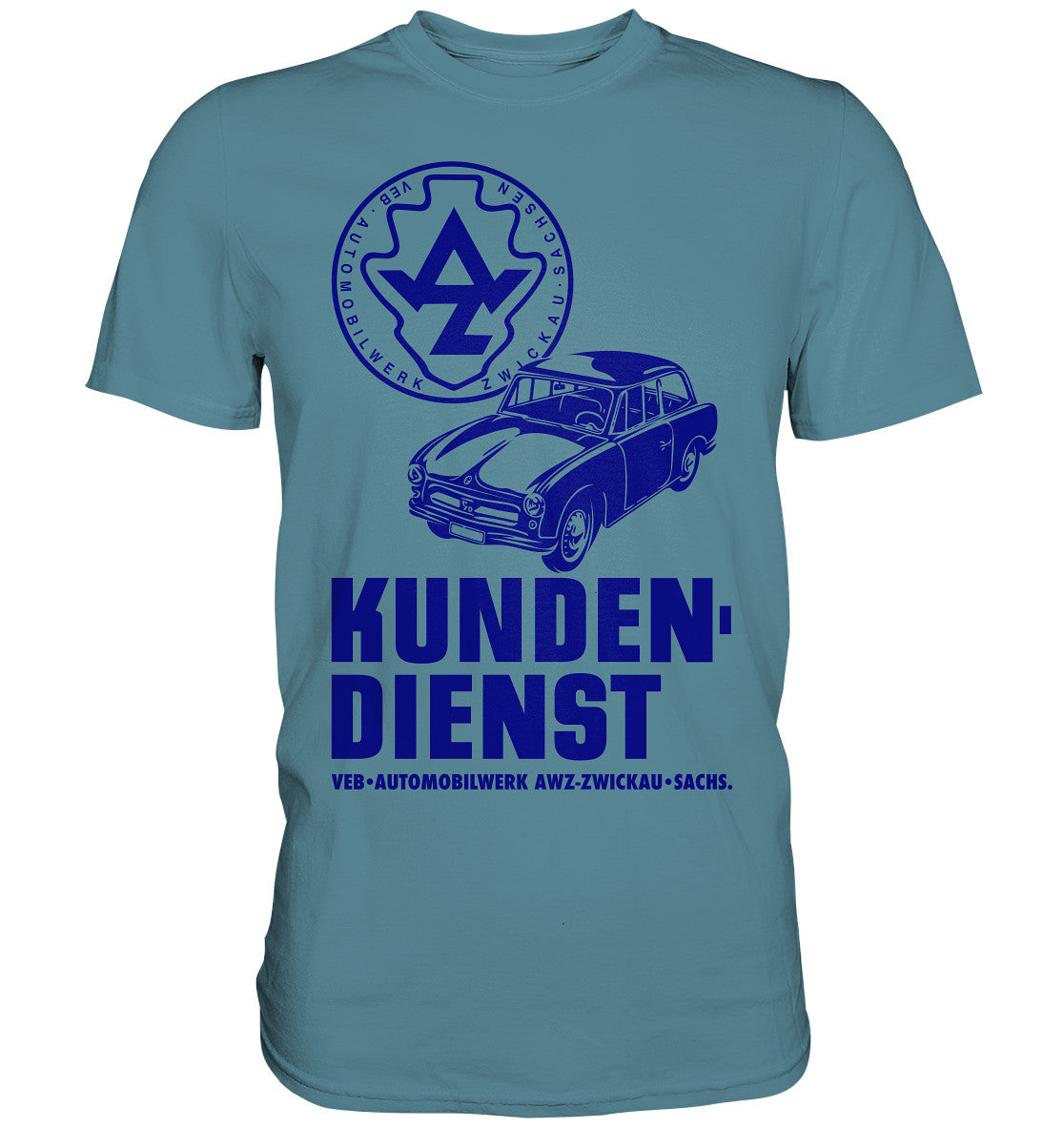 DDR Ostalgie Shirt Unisex • P70 KUNDENDIENST VEB AWZ ZWICKAU